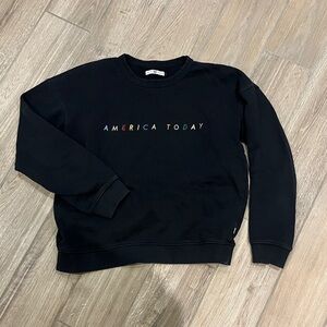 Women's Black Crew Neck Sweater